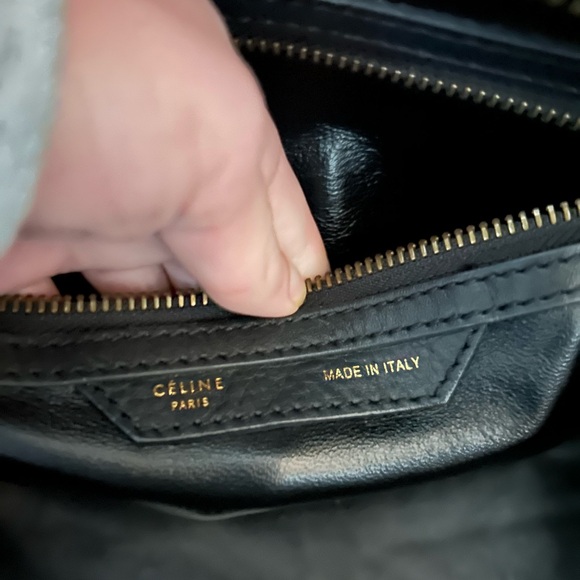 Celine Black, White, and Brown Satchel - Picture 4 of 5